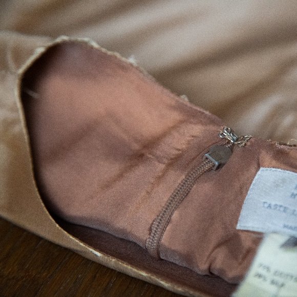 Barneys NY Vintage Gold Silk Dress - Picture 3 of 6